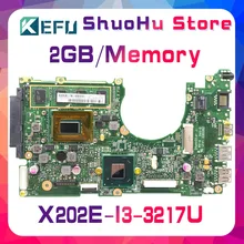 KEFU For ASUS X202E X201E S200E X201EP I3-3217U 2G/Memory laptop motherboard tested 100% work original mainboard