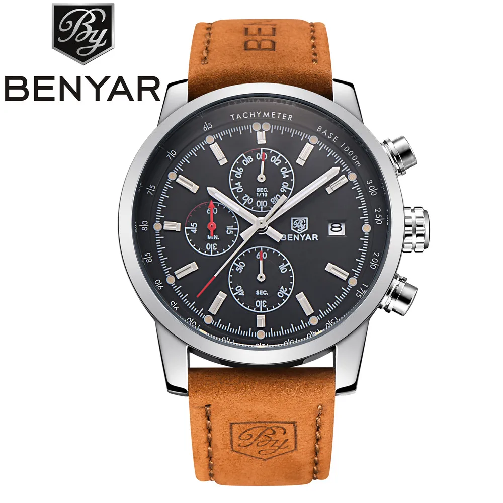 Prix pour Reloj Hombre 2016 BENYAR Mode Chronographe Sport Mens Montres Haut Marque De Luxe Militaire Montre À Quartz Horloge Relogio Masculino Prix pour Reloj Hombre 2016 BENYAR Mode Chronographe Sport Mens Montres Haut Marque De Luxe Militaire Montre À Quartz Horloge Relogio Masculino