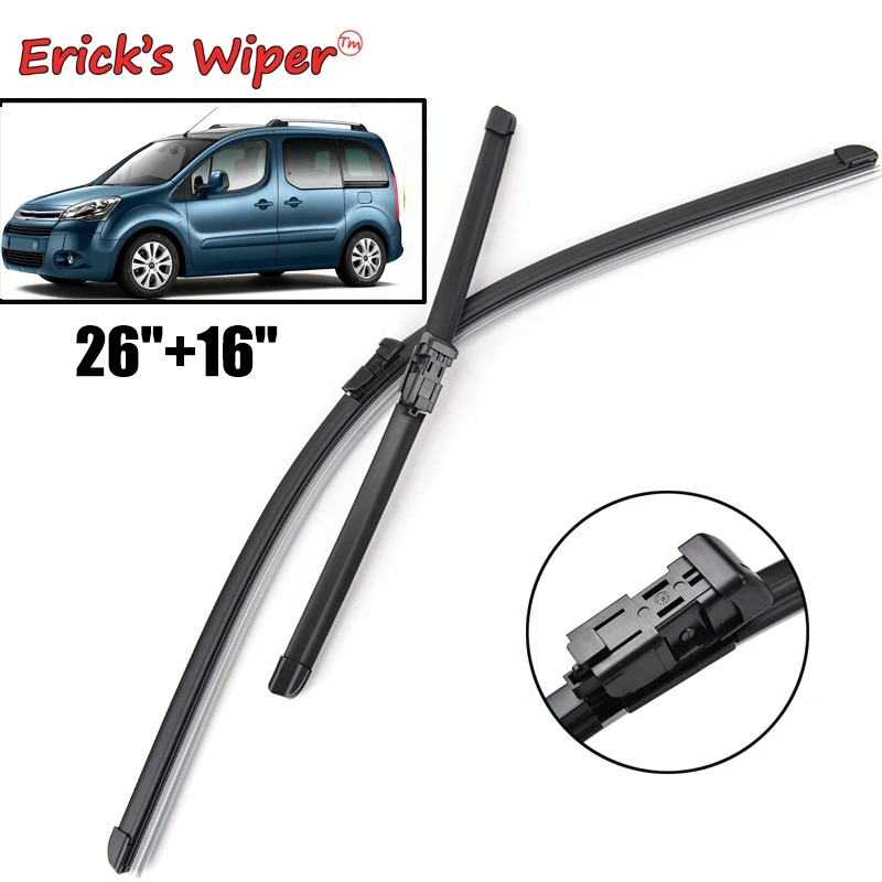 

Erick's Wiper RHD & LHD Front Wiper Blades For Citroen Berlingo B9 2008 - 2017 2016 2015 2014 2013 2012 2011 2010 2009 26"+16"