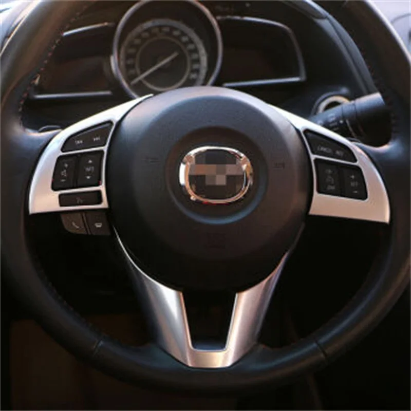 Автомобильные хромированные наклейки на руль ABS для Mazda 3 2006 2007 2008 2009 2010 2011 2012 2013 Аксессуары 2 шт. автозапчасти
