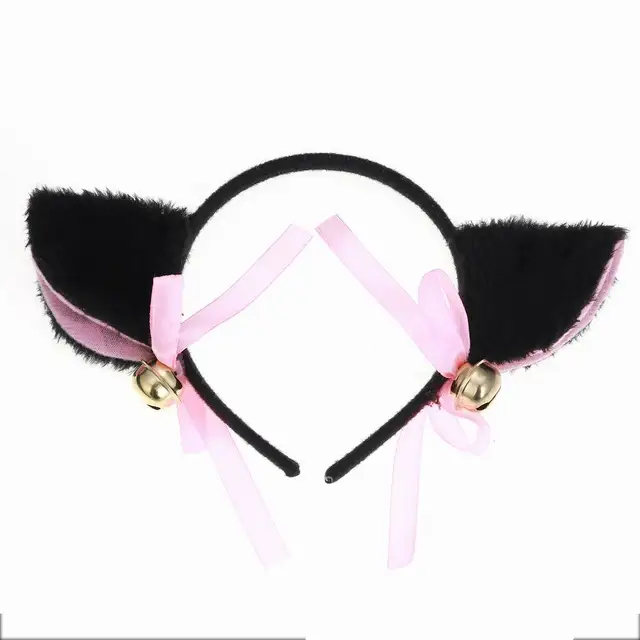 Lovely Women Bell Cat Ears Hair Clip Sweet Funny Halloween Party