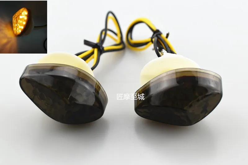 

2 PCS C2 Pcs LED Motorcycle Handlebar End Turn Signal Light 22mm Yellow Universal Indicator Flasher Handle Bar Blinker Side Mark