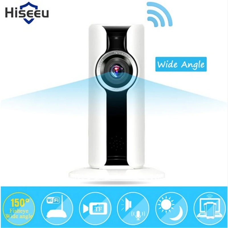 IP Camera Wifi 720P HD Wireless Fisheye Panoramic Camera P2P Night Vision CCTV Home Network Security Camera Surveillance Webcam 