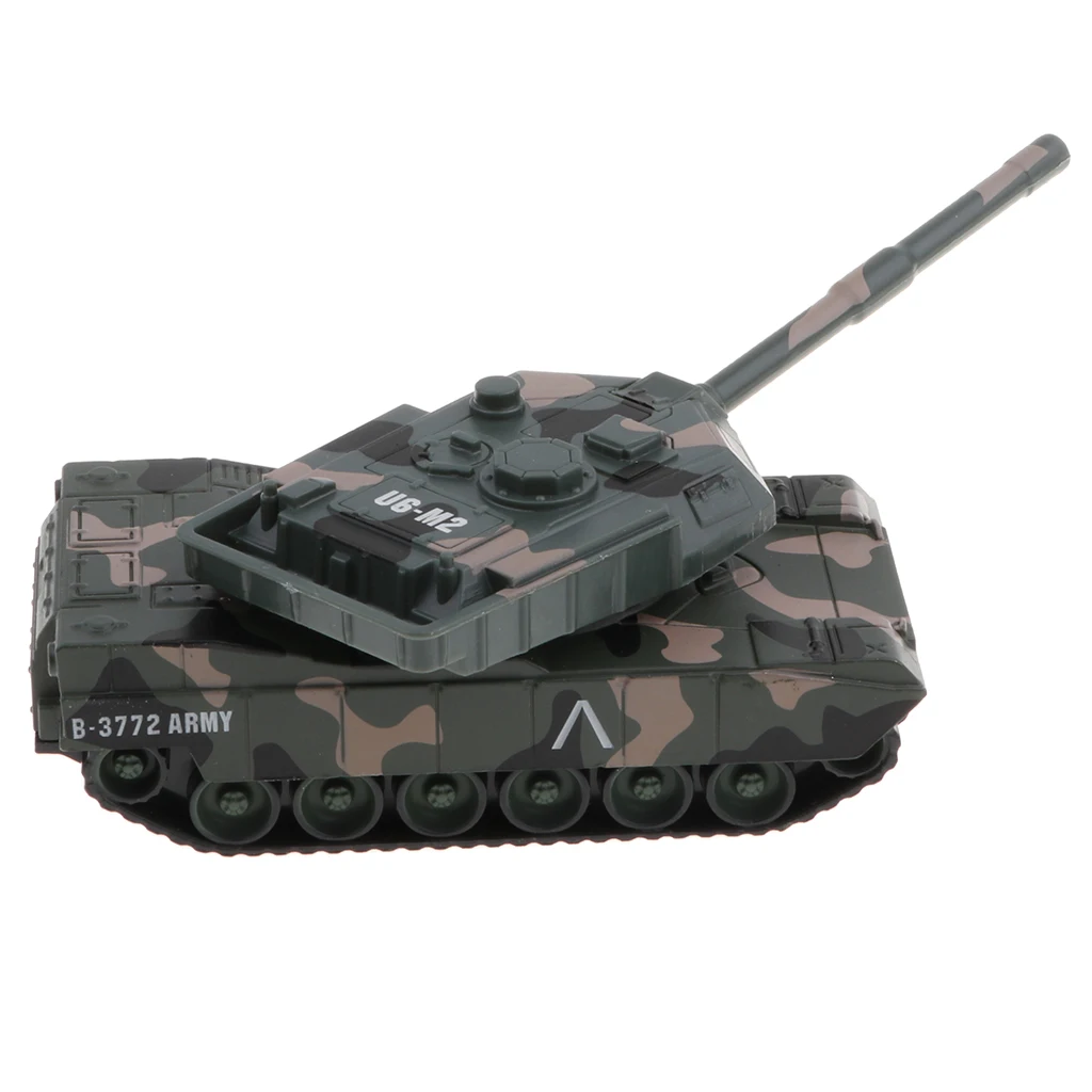 1/43 Scale Alloy M1A2 Main Battle Tank Model Kit, Camouflage Color, with Pull Back Function, Kids Toy Birthday Gift