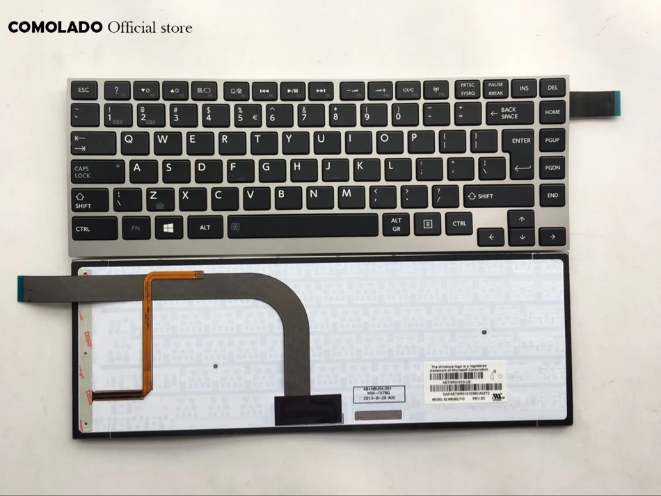 UI English keyboard For Toshiba Satellite W30 W30DT W30T W35 W35DT W35T Backlit laptop keyboard UI Layout