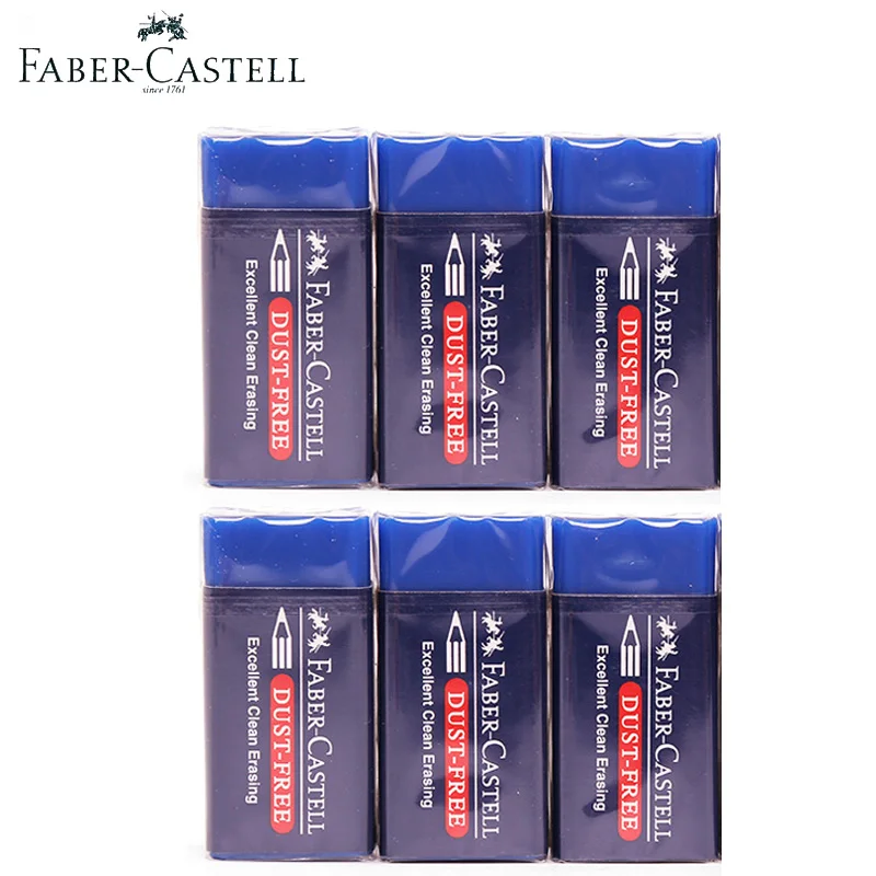 187170 6pcs Faber Castell пыли Цветной карандаш, ластик, 6 шт. Новинка ластики школьные каучуков специально разработан для Книги по искусству и графический - Цвет: 187170 6pcs