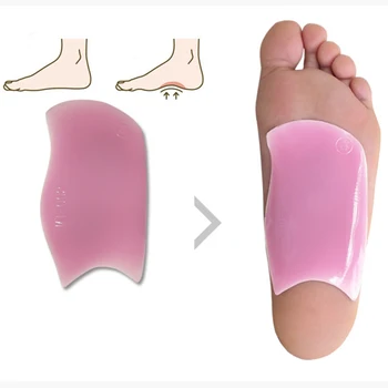 

1 Pair Heel Support Pad Cup Silica Gel Shock Orthotics Shoe Cushion Insoles