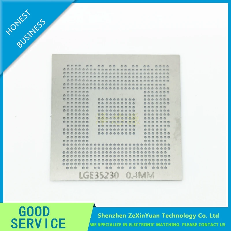 

LGE35230 LCD 0.4MM aquecimento direto BGA Template Stencil steel mesh chip size steel mesh 1pcs