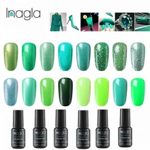Inagla 8 мл Лак для ногтей великолепный цвет Гель-лак для ногтей Vernis полуперманентное верхнее покрытие Базовое покрытие гель лаки для ногтей Гель-лак