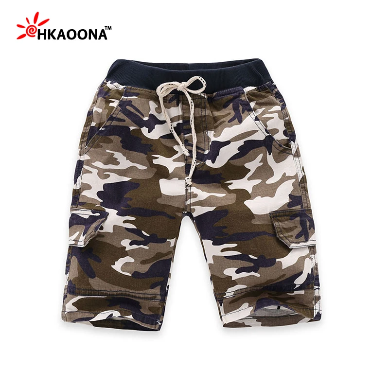 2016 Summer Kids Pants Baby Boys Capri Pants Children Camouflage Casual Pants Kids Lacing