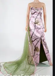 Съемная поезд pink camo пром dress 2017 vestidos de festa таможня делает размер 0 или большие размеры бесплатная доставка