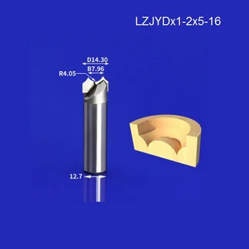 

1pc Pearl Gold Round Over Bit CNC Engraving Router Bit Mill Cutter Shank 1/2*5/16 (7.93mm)