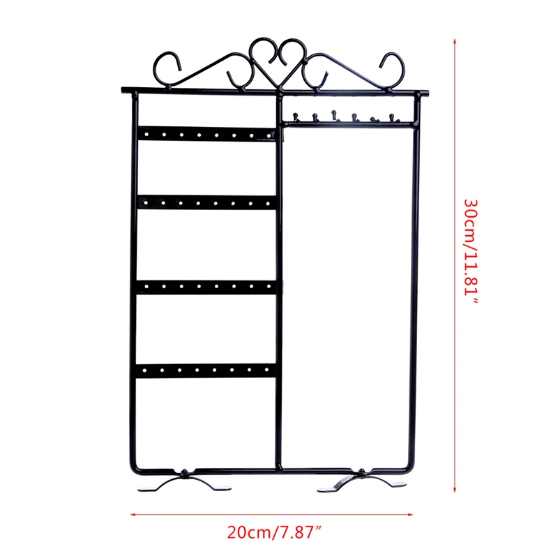 

Earrings Necklace Ear Studs Jewelry Display Rack Metal Stand Organizer Holders Home Storage