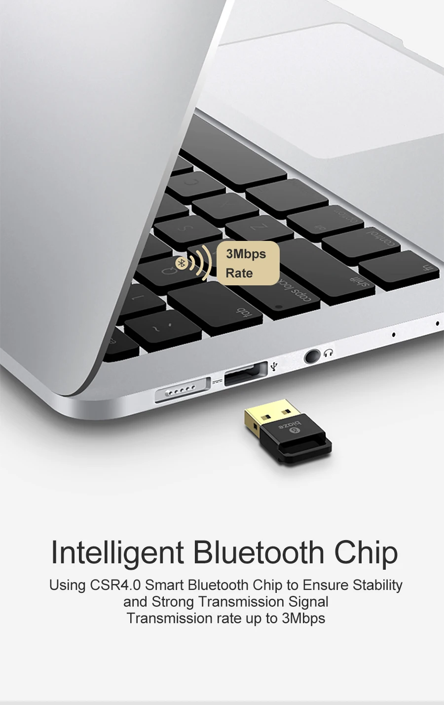 Biaze USB Bluetooth ключ адаптер 4,0 для компьютера ПК Беспроводная мышь динамик Музыка Аудио приемник APTX Bluetooth адаптер