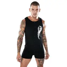 Летние мужские одноцветные комбинезоны без рукавов на пуговицах, мужские однобортные домашние комбинезоны, однотонные короткие брюки-карго