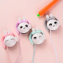 

Cartoon Rabbit Wired Headphones With Mic Earphones For Xiaomi Samsung iPhone Phone for kids Girl Cute Gifts Earbuds Earphone