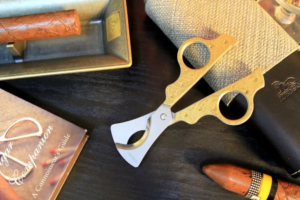 Высококачественные ножницы для сигар cohiba clipper Krupp острые двухсторонние толстые портативная Сигара нож lubinski