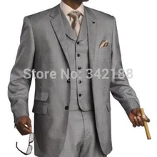 Лучший /светло-серый костюм жениха смокинги друзей жениха на двух пуговицах мужские свадебные костюмы/костюмы Жениха/лучший костюм