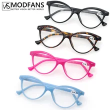 Очки для чтения, Для женщин солнцезащитные очки "кошачий глаз" Винтаж модные очки "кошачий глаз" в стиле ретро с прозрачными линзами женские Сверхлегкий диоптрий 1,25 1,5 1,75 2,25 2,5