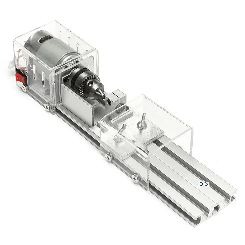 

DANIU Brand New Mini Lathe Beads Machine Woodworking DIY Lathe Polishing Cutting Set With DC 24V Power Supply Adapter