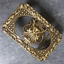 High Quality Dragon Head Brass Belt Buckle Chinese Style DIY Accessories For Cowboy Jeans Man Belt BK0101