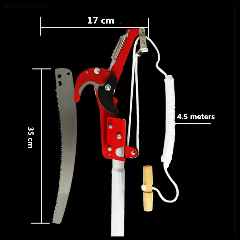 Высокая ветка пила раздвижные ножницы инструмент для обрезки высокая высота ножницы сбор фруктов садовый триммер пила - Цвет: No rod