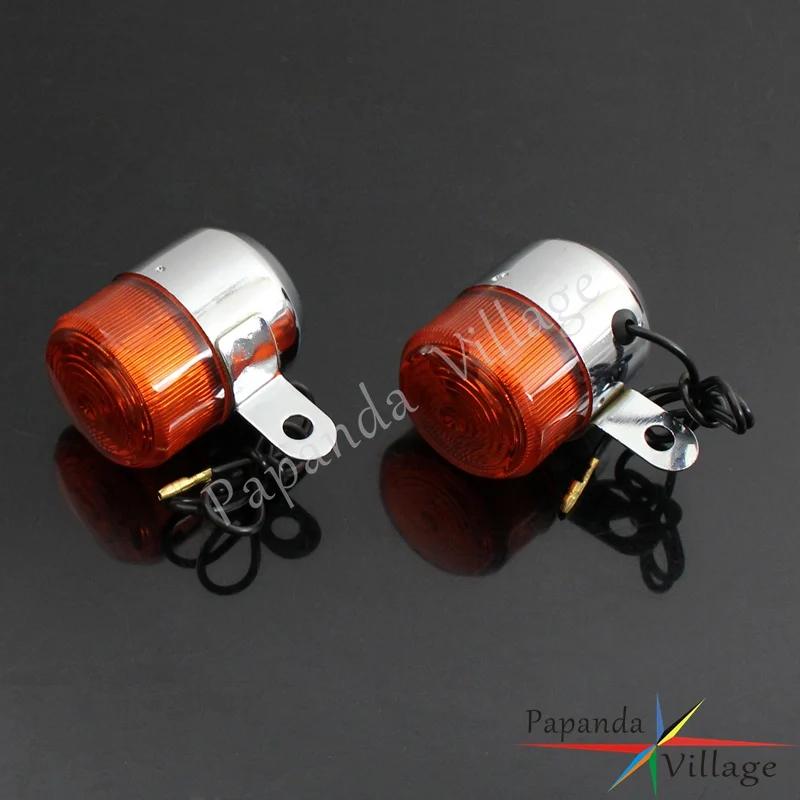

Papanda Chrome Blinker Flasher Light Motorcycle Amber Light Turn Signal Indicators Lamp for Honda Z50 ST50 ST70 CT70