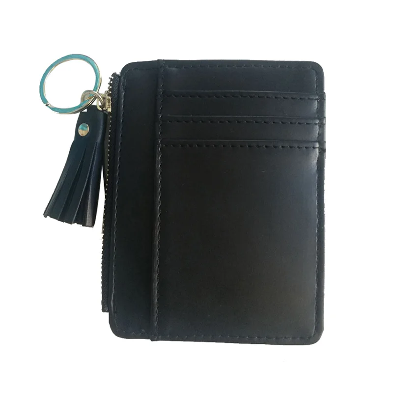 ETya тонкий женский кошелек с короткими сумка небольшая сумка из искусственной кожи с кредитницы тонкая кисточка молния кошельки с Отделом для монет, стильная женская сумка клатч