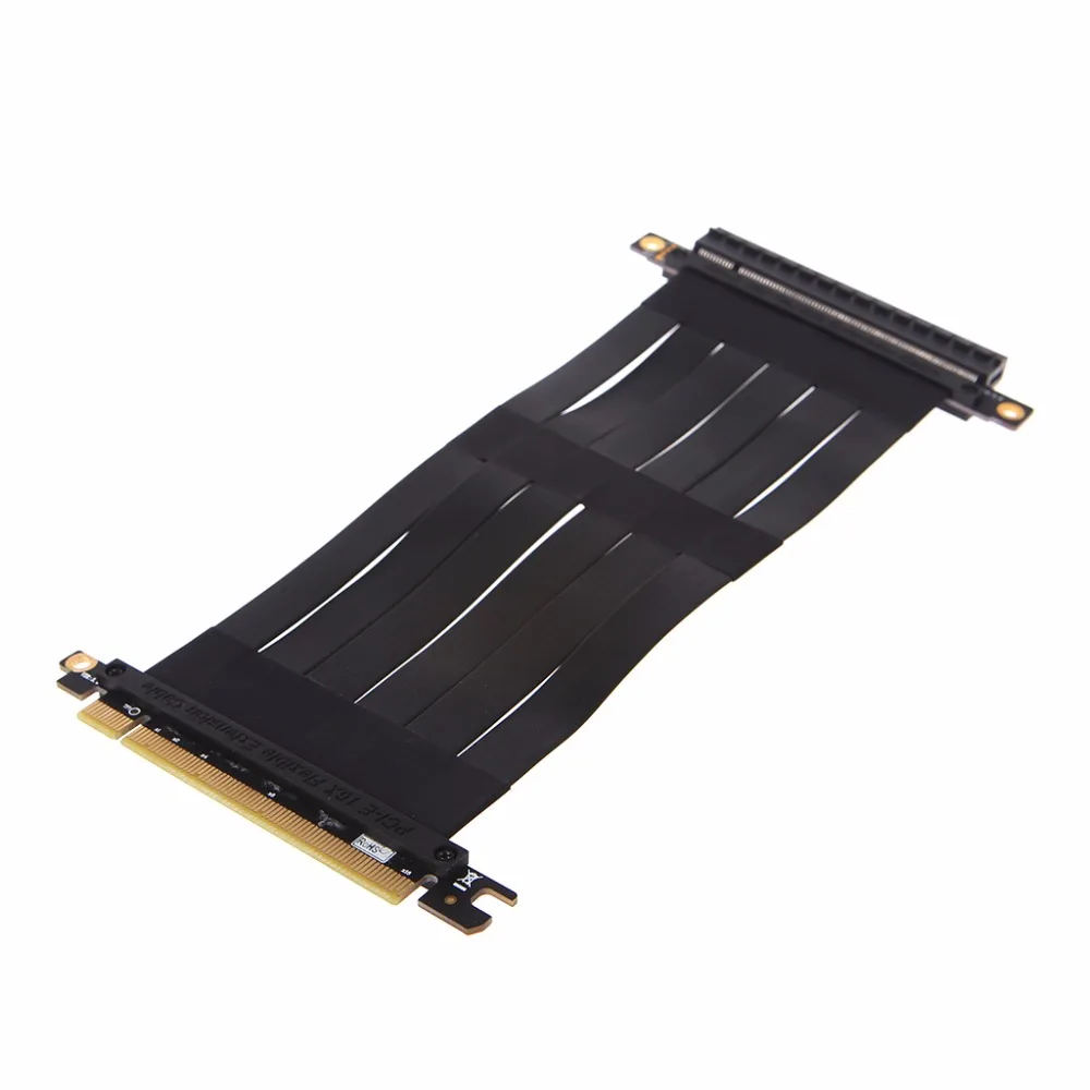 

High Quality PCI-E PCI Express 16X Flexible Extension Cable With Gold-Plated Connector 180 Degree Straight C26