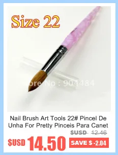 Кисть для ногтей художественные инструменты 14# Pincel De Unha Penseel Acrilico для Pretty Pinceis Para Caneta кисточка для дизайна ногтей ручка акриловая пудра 082