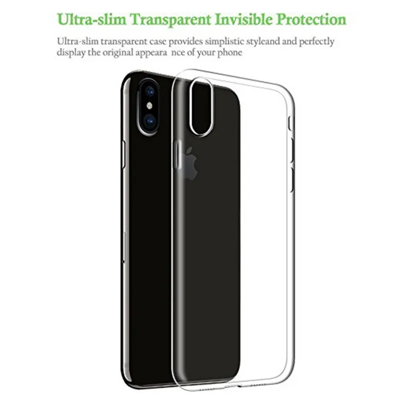 Прозрачный мягкий гибкий чехол из ТПУ для Apple iPhone 11 Pro Max X 8 7 6s 6 Plus 5 5S 5c SE 4 4S Чехол Ультра Прозрачный чехол для телефона