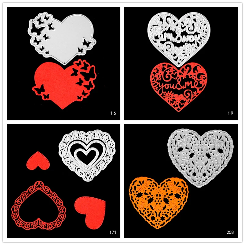 

AZSG Heart-shaped snowflake circle Cutting Dies for DIY Scrapbooking Decoretive Embossing Stencial DIY Decoative Card die cutter