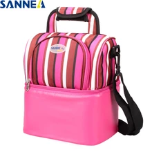 SANNE 9L Almoço Sacos De Armazenamento de Alimentos Multifuncional Almoço Térmico saco de Piquenique Piquenique Sacos Térmicos Isolamento Sacos de Comida para As Mulheres YQ822