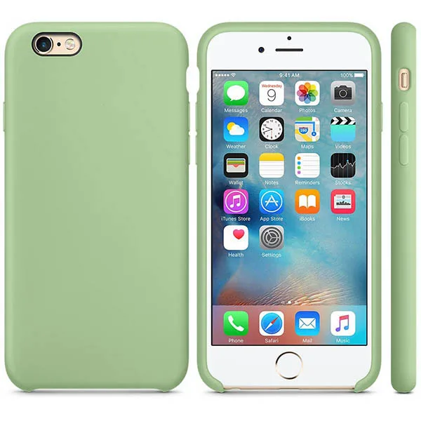 Официальный силиконовый чехол для iPhone 7 8 Plus чехол для iPhone 6 S 6 S чехол для телефона s для iPhone XS MAX XR X Чехол без логотипа Coque - Цвет: 10 Mint Green