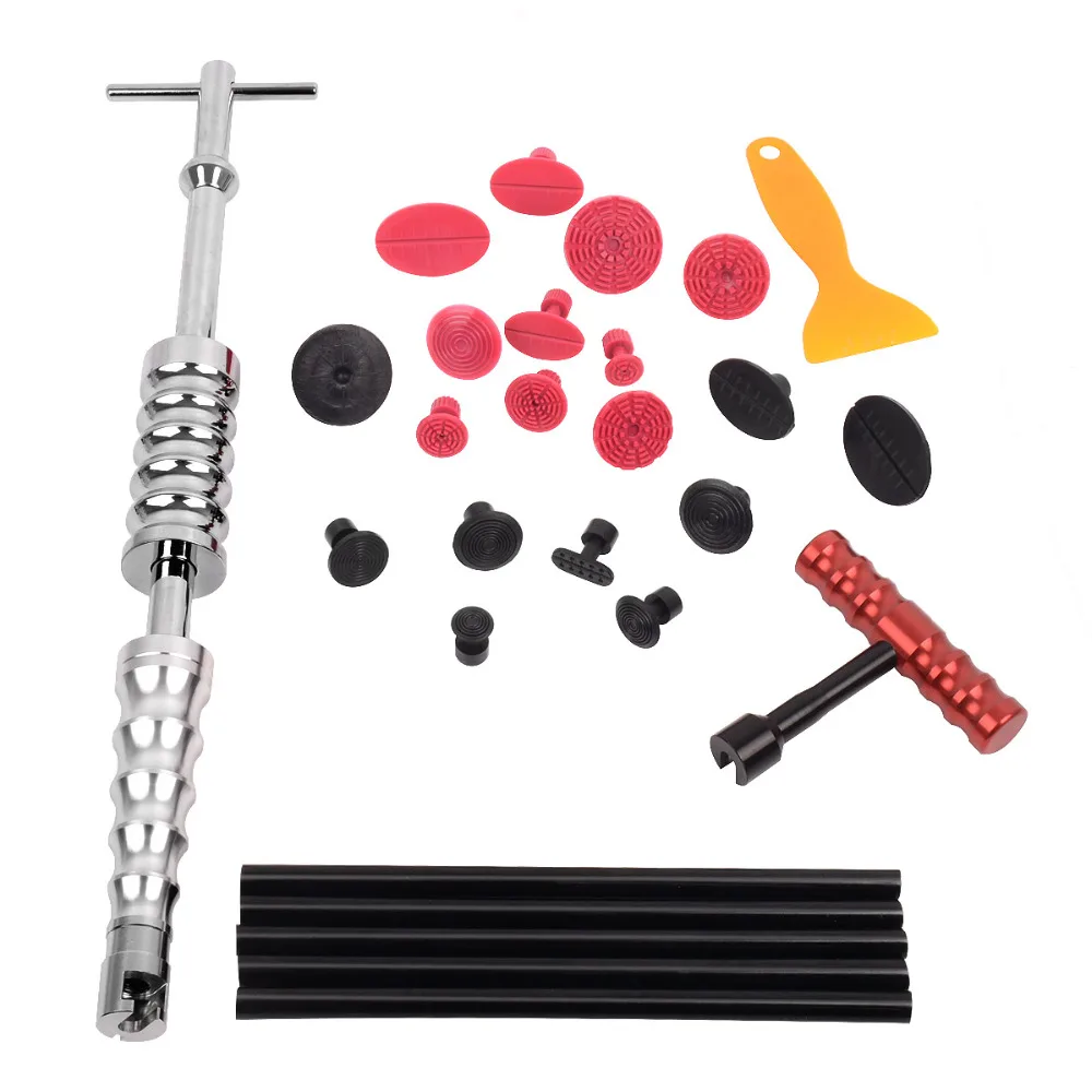 PDR Tool Kits Slide Hammer Glue Puller Hand Lifter with 19pcs Glue Tabs