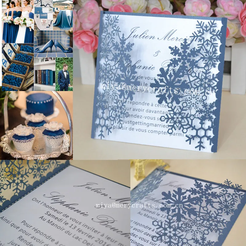 elegant paper snowflake invitations for birthday wedding christmas