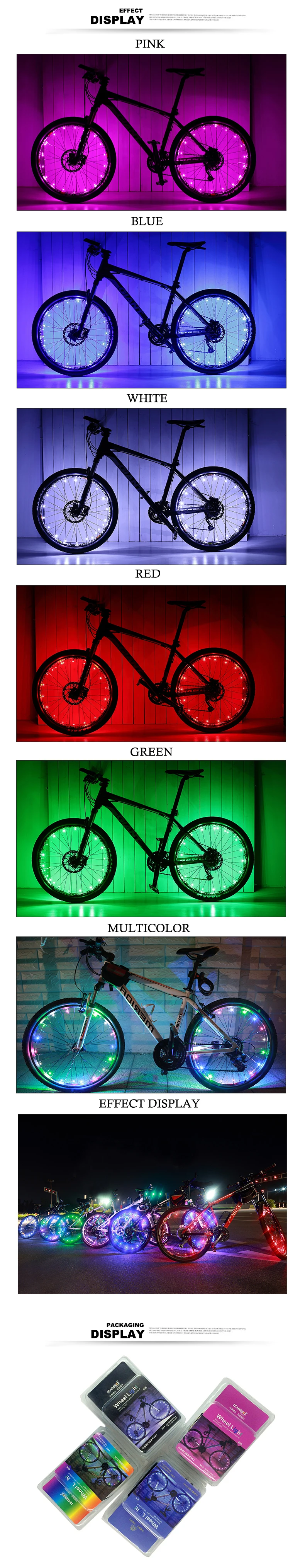 Best 20 LED Colorful Bicycle Lights Mountain Road Bike Light Cycling Spoke Wheel Lamp Bike Accessories Luces Led Bicicleta Bisiklet 2