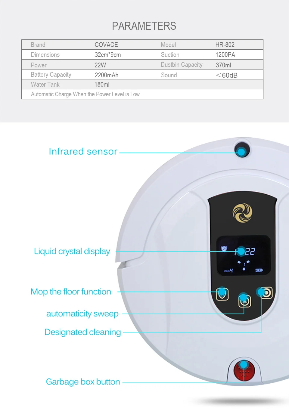 PhoReal 1200 PA умный робот пылесос для дома сухой мокрой воды моющий робот