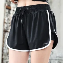 Спортивные летние женские шорты быстросохнущие плюс размер свободные Йога для спортзала бега спорта фитнес горячие короткие