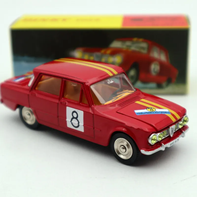 1:43 Atlas Dinky Toys 1401 ALFA ROMEO 1600 TI ралли#8 литье под давлением модели Ограниченная серия Коллекция