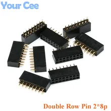 20 шт. 2 * 8Pin Женский Двухрядные Прямо Контактного 8 P Шаг 2.54 мм Двухрядные 8-контактный Иглы Заголовка газа Разъем Разъем 2*8