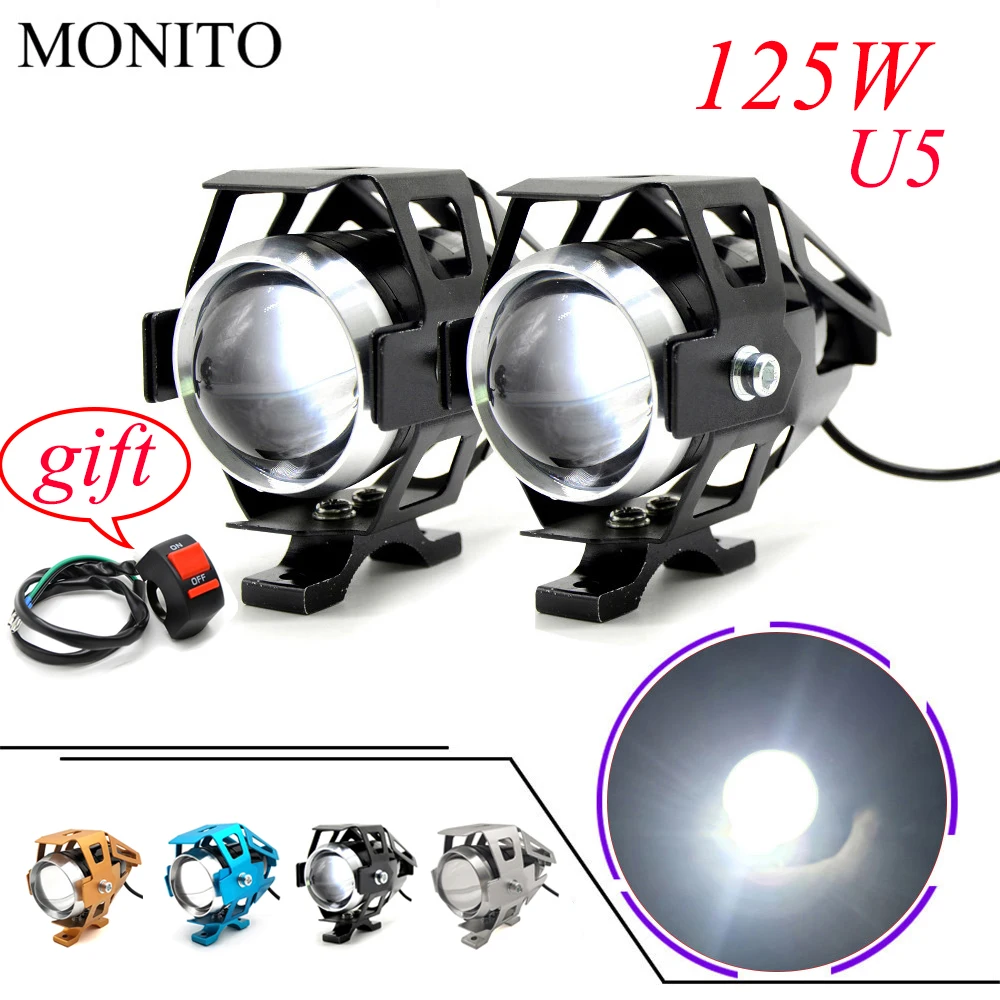 

Motorcycle Light LED Driving Headlight Fog Light Auxiliary Lamp 12v U5 For Honda PCX 125 150 KAWASAKI Versys 650 KLZ1000 Z400