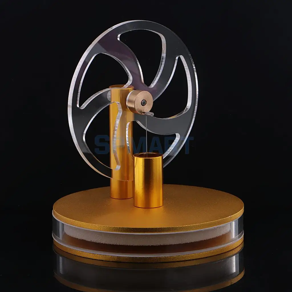 

Gold Low Temperature Stirling Engine Motor Model Steam Educational Model Toy Home Desk Ornaments