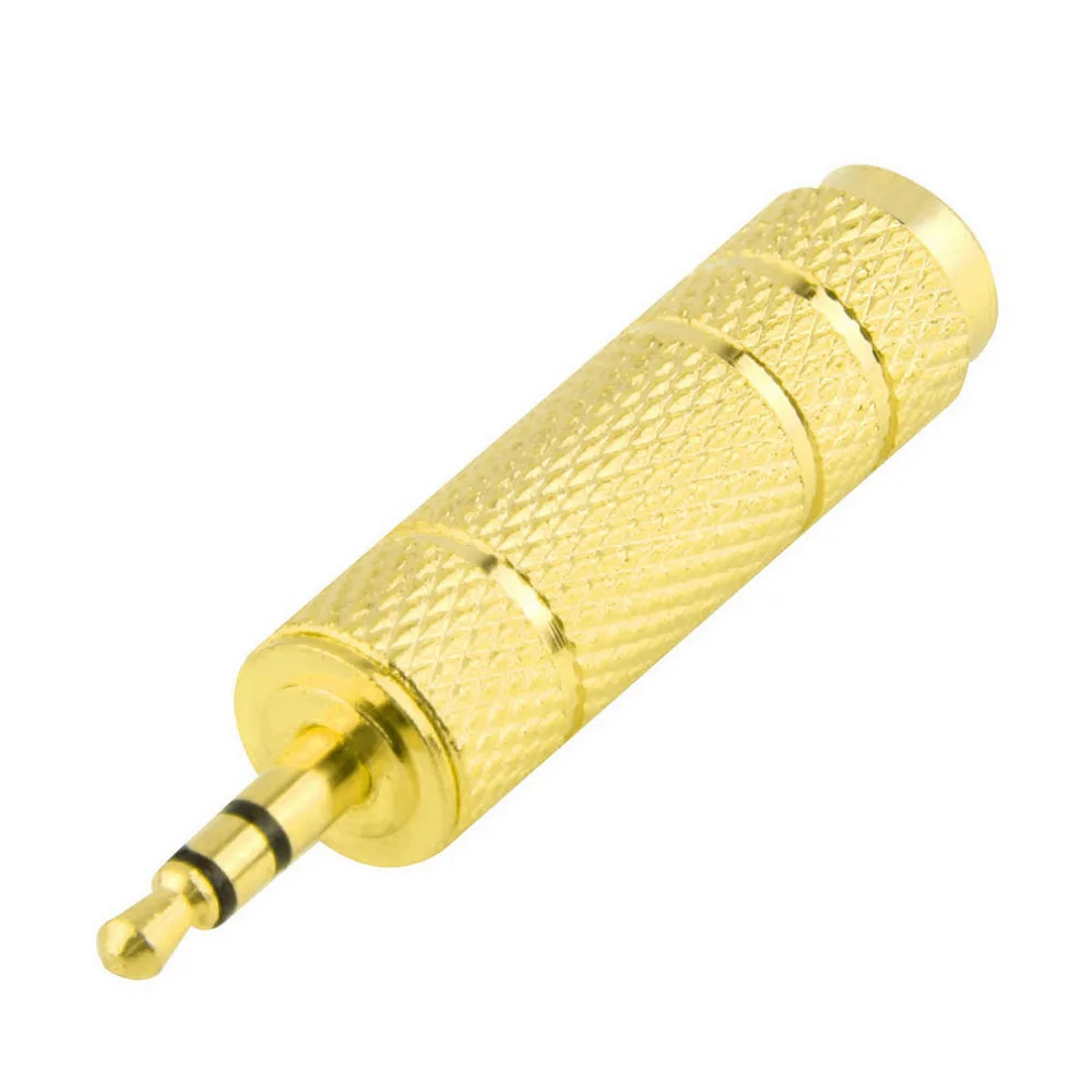 

3.5mm Male to 6.5mm 1/4" Female Jack Plug Stereo Headphone Microphone Audio Adapter Converter AV Gold Plated Wholesale