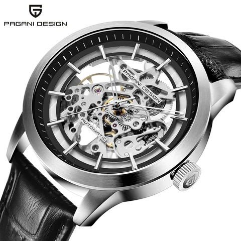 Relógios de Pulso Pagani Design Marca Venda Quente 2020 Esqueleto Oco Couro Masculino Mecânico Luxo Relógio Novo Mod. 115308