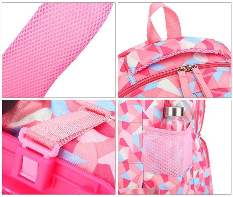 Детские ортопедические школьные сумки с 2/6 колесами для девочек, съемный рюкзак на колесиках, детские сумки для путешествия