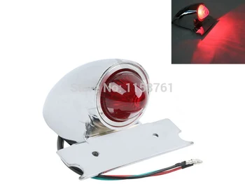

Free Shipping Chrome Sparto Retro Style Tail Brake Light for Harley Bobber Chopper Custom
