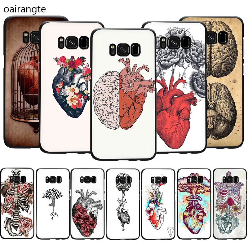 

Medical Human Organs Brain Meridian Kidney Soft Phone Cover Case For Samsung Galaxy M10 20 30 S6 7 Edge S8 9 10 Plus Note 10 8 9