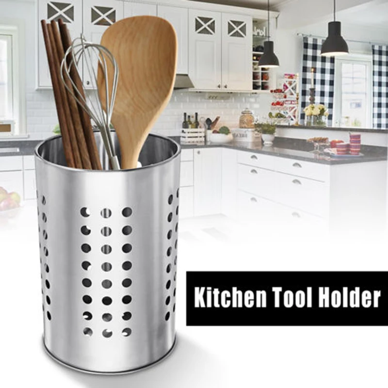 

Cutlery Holder Drainer Rack Plastic Chopsticks Storage Tube Kitchen Storage Box Spoon Fork Cutlery Shelf Organizer Household