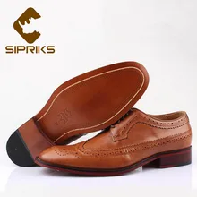Sipriks/Классическая обувь с перфорацией типа «броги» из натуральной кожи в стиле ретро; мужская деловая обувь в деловом стиле; цвет коричневый; Мужская обувь; обувь «Блейк»; Wingtip; размеры 45, 46